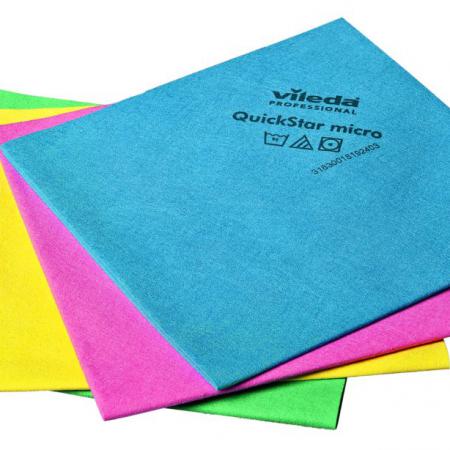 Микрофибърна кърпа QuickStar mikro, зелена - 5 бр.